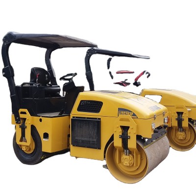 Large vibrating double steel wheel roller rode Ride-on diesel large roller Vibrating walk-behind compactor road roller